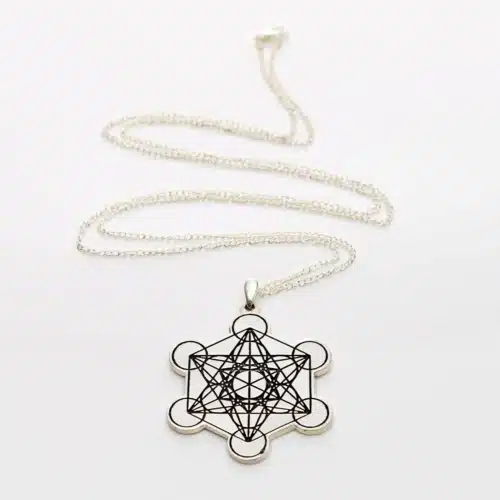 Colier Cubul Lui Metatron Argintat