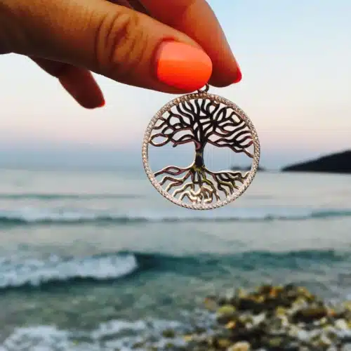 Pandantiv Arborele Vietii cu cristale