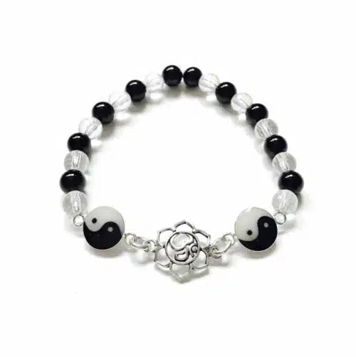 Bratara 3 Simboluri Sacre: Yin Yang, Om Si Floare De Lotus