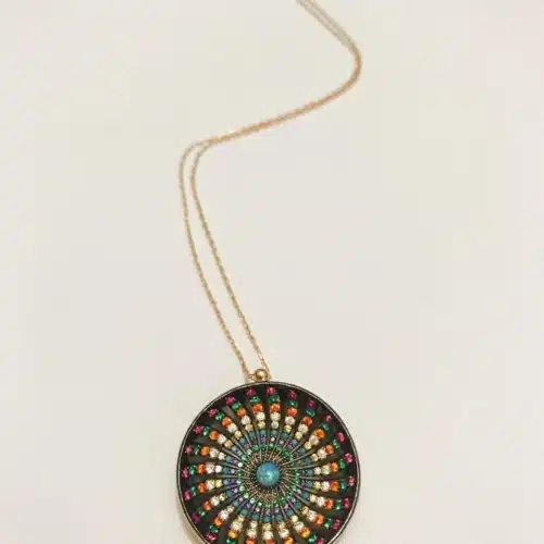 Colier Mandala Unimii cu cristale si opal