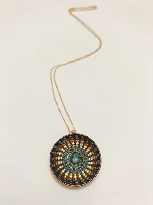 Colier Mandala Unimii Cu Cristale Si Opal