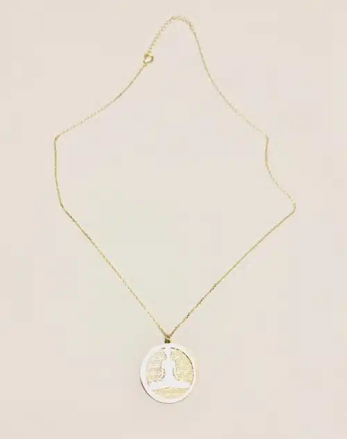 Colier Floarea Vietii Cu Emblema Postura Lotus (4)