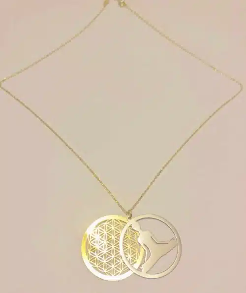 Colier Floarea Vietii Cu Emblema Postura Lotus (6)