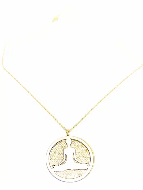 Colier Floarea Vietii Cu Emblema Postura Lotus (7)