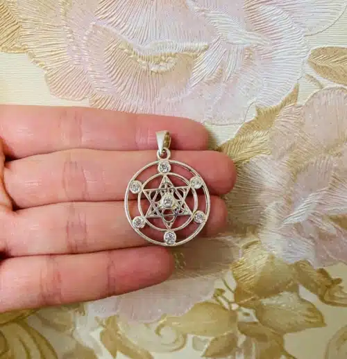 Pandantiv Cubul Lui Metatron Cu Cristale (6)