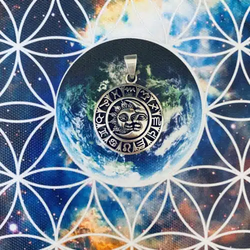 Pandantiv soare, luna si zodiac (2)