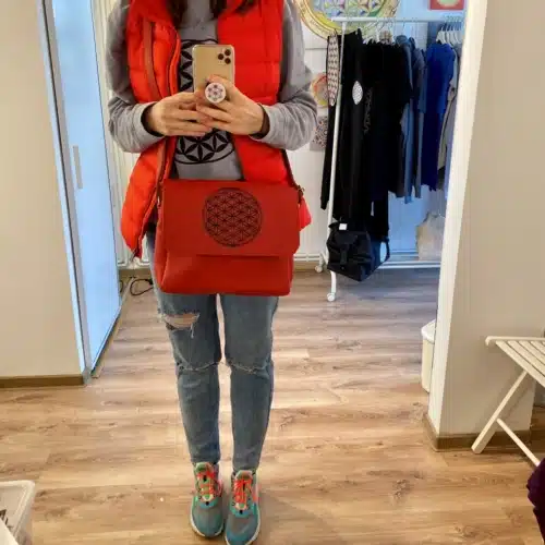 Poseta din piele cu floarea vietii (8)