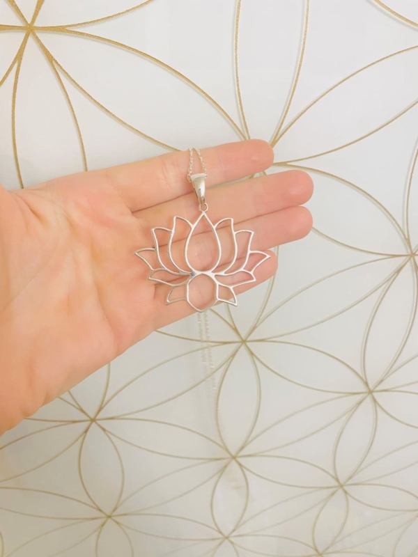 Colier Floare De Lotus Din Argint (3)