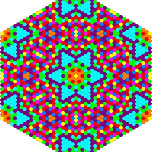 Mandala personala forma de hexagon