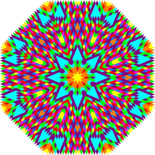 Mandala Personala Forma De Hexagon Stelat