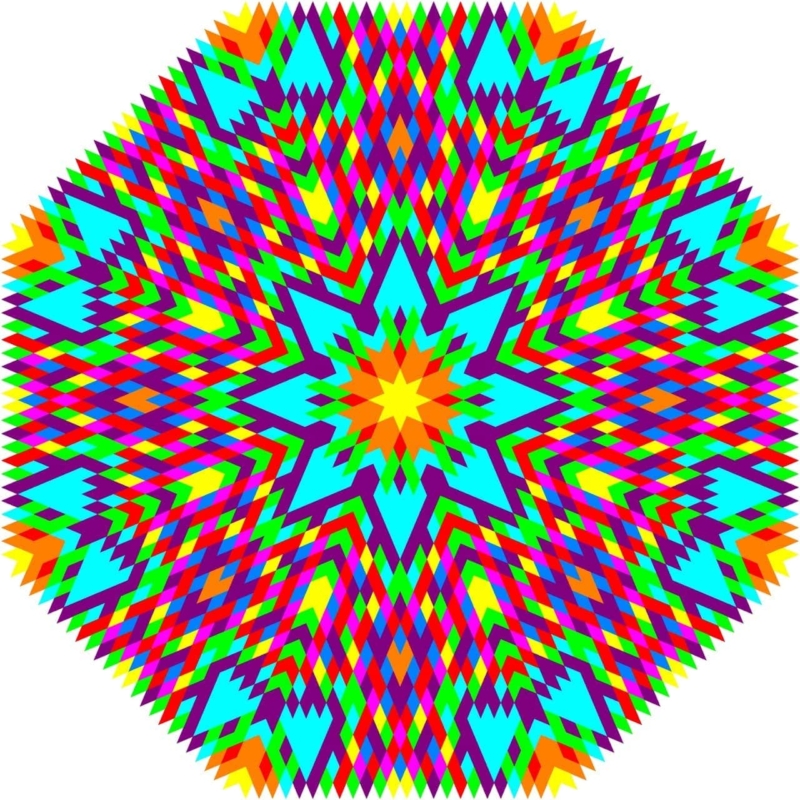Mandala Personala Forma De Hexagon Stelat
