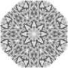 Mandala personala forma de hexagon stelat de colorat