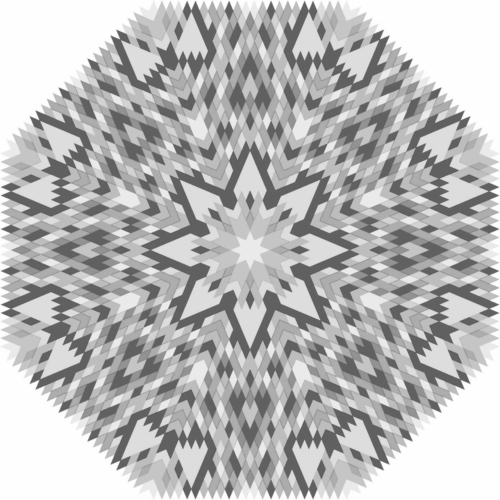Mandala Personala Forma De Hexagon Stelat De Colorat