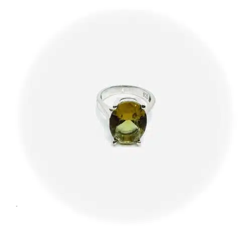 Inel Sultanit Oval Fundal Alb
