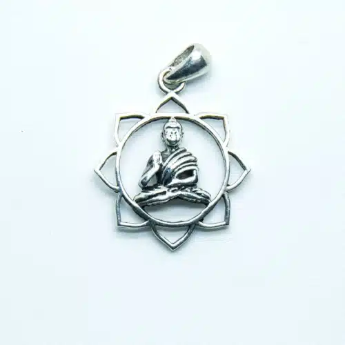 Colier Postura Lotus Si Floare De Lotus Din Argint