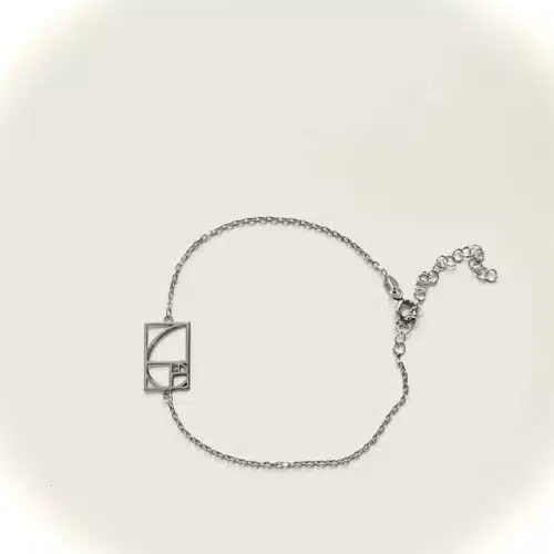 Bratara spirala lui fibonacci fundal alb