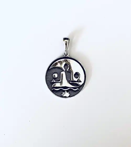 Pandantiv Yin Yang Floare De Lotus Si Emblema Postura Lotus (3)