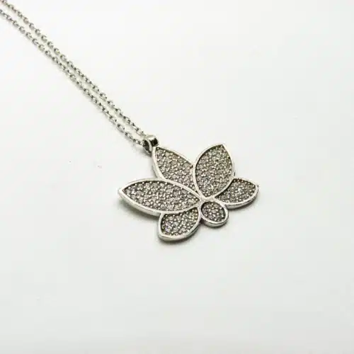 Colier Floare De Lotus Si Cristale Multifatetate Protectoare