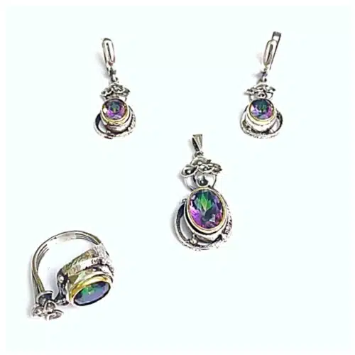Set Deosebit Topaz Mistic Din Argint 925 Premium
