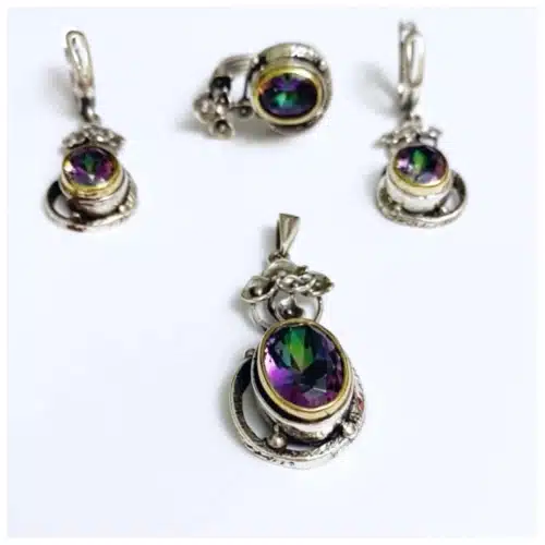 Set Deosebit Topaz Mistic Din Argint Poza Prezentare