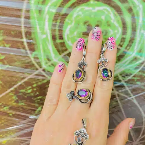 Set deosebit topaz mistic fundal chakra