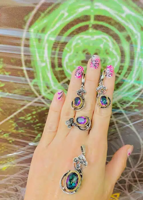 Set Deosebit Topaz Mistic Fundal Chakra