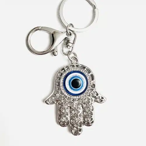 Breloc hamsa cu ochisor protector poza de prezentare