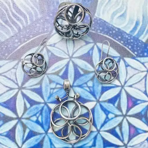 Set unicat samanta vietii procesul creatiei fundal geometrie sacra