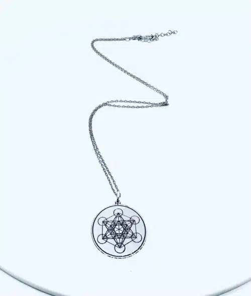 Colier Cubul Lui Metatron Din Argint Prezentare
