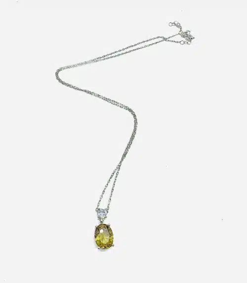 Colier Din Argint Cu Sultanit Si Cristal Protector Poza De Prezentare