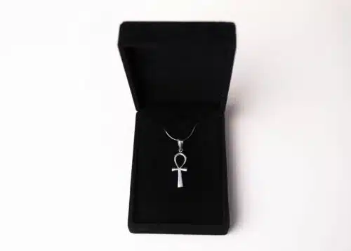 Colier Delicat Ankh Egiptean Prezentare Cutiuta