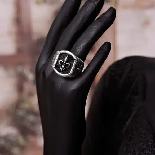 Inel aris din argint 925 premium prezentare fleur du lis
